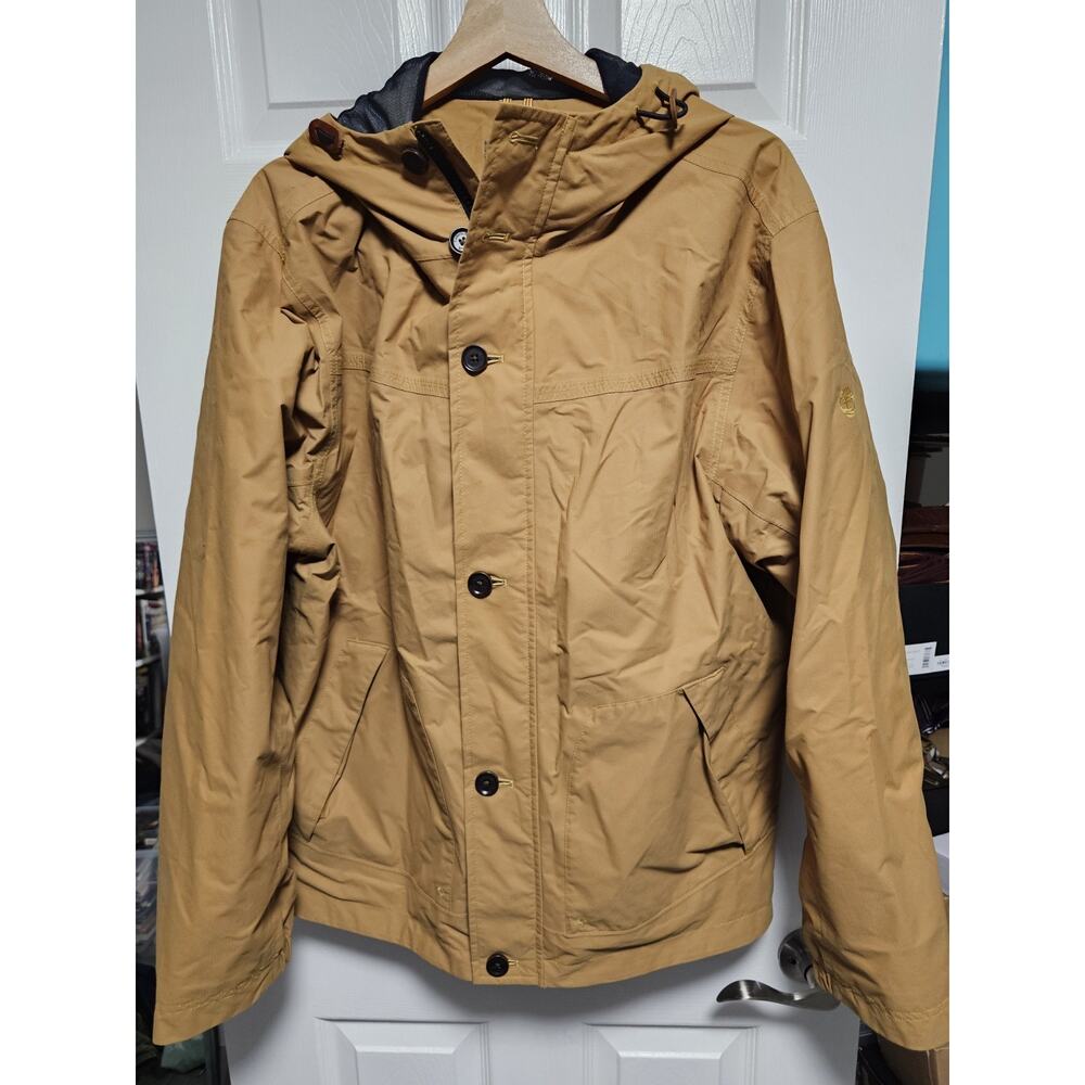 Vintage Timberland Weathergear Waterproof Hoodie Rain Parka Jacket Size LARGE